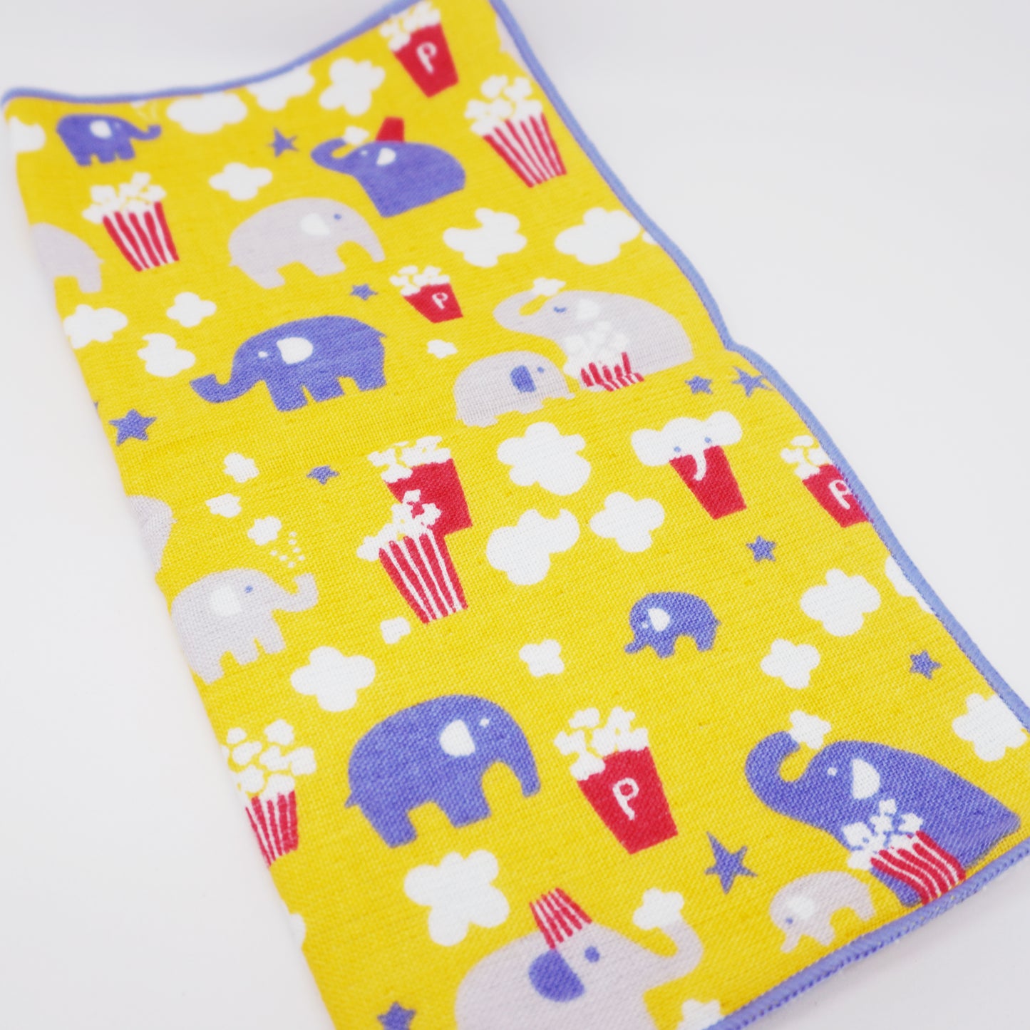 Elephant and Popcorn Handkerchief Towel