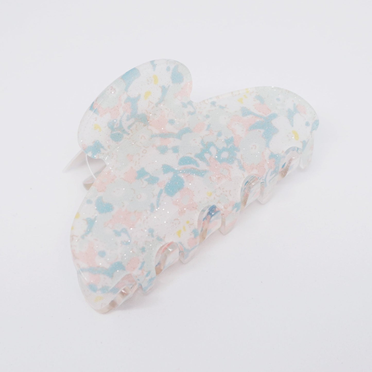 Sparkly Pastel Mint Floral Hair Clip