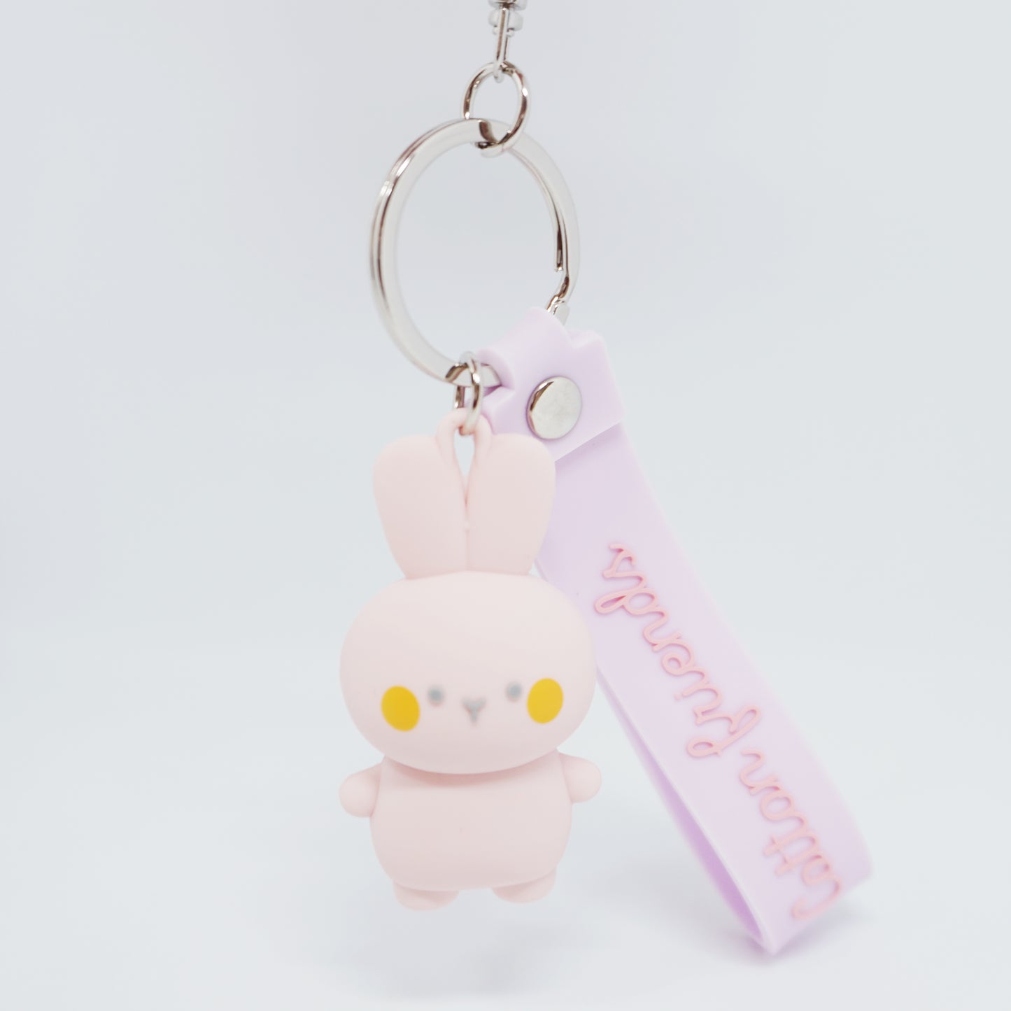 Fluffy the Bunny Cotton Friends Rubber Mascot Keychain