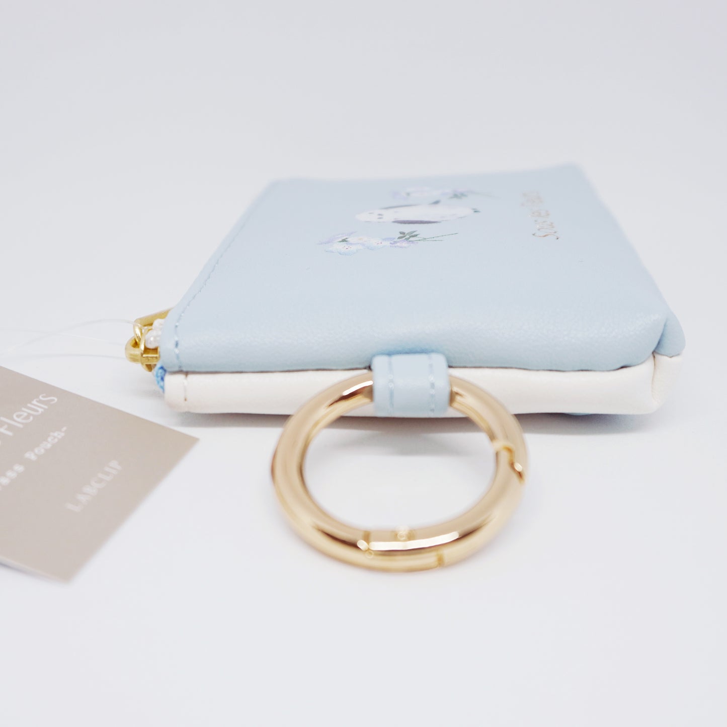 Shimaenaga Blue "Sous les Fleurs" Pass Pouch - LABCLIP