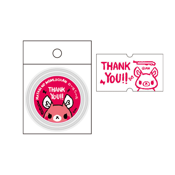 Matagi no Momiji-chan Roll Stickers - "THANK YOU"