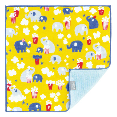 Elephant and Popcorn Handkerchief Towel