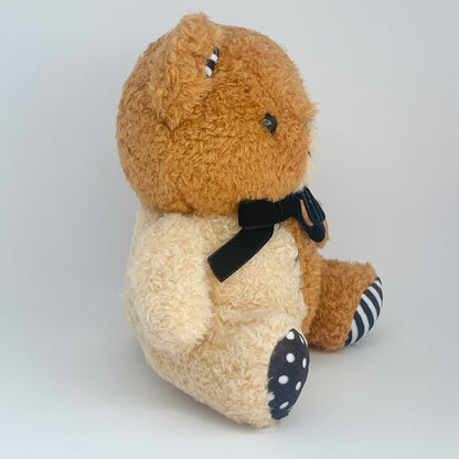Kumax Moco ミュート "Mute" Small Brown Teddy Bear 5.5" Plush
