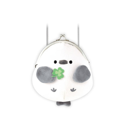 Shimaenaga with Clover Plush Coin Purse with Strap - Crux