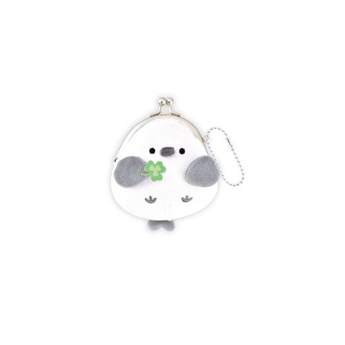 Shimaenaga with Clover Plush Coin Purse with Ball Chain - Crux