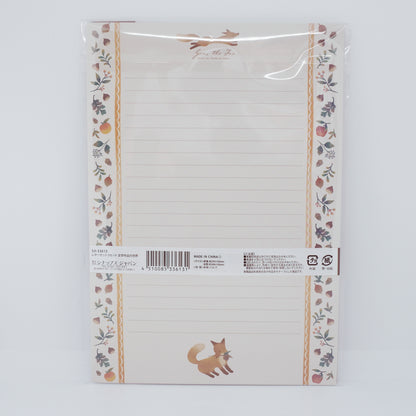 Fall Fox Motif Letter Set
