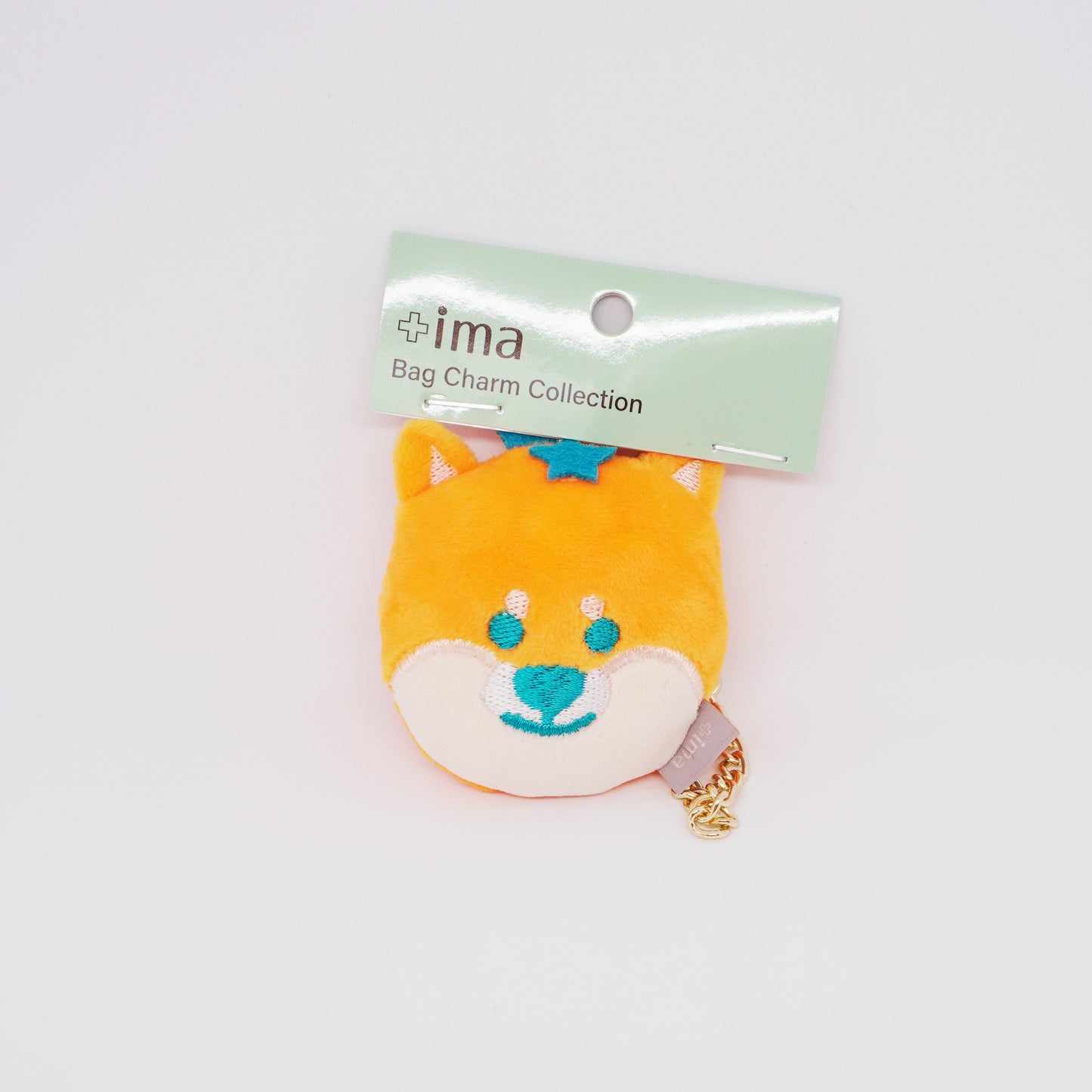 Shiba Inu Mandarin Orange Plush Bag Charm Keychain