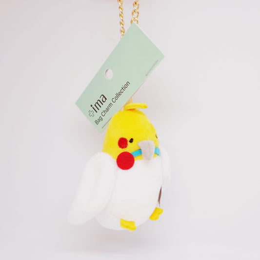 Cockatiel & Cherry Plush Bag Charm Keychain