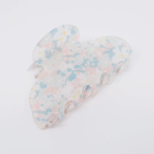 Sparkly Pastel Mint Floral Hair Clip