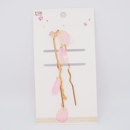 Cherry Blossom Trailing Petal Hair Pin Ornament
