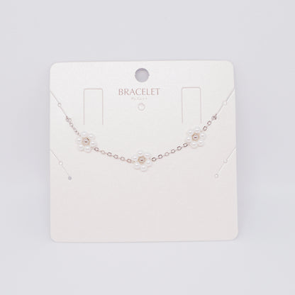 Pearl Flower Silver Bracelet
