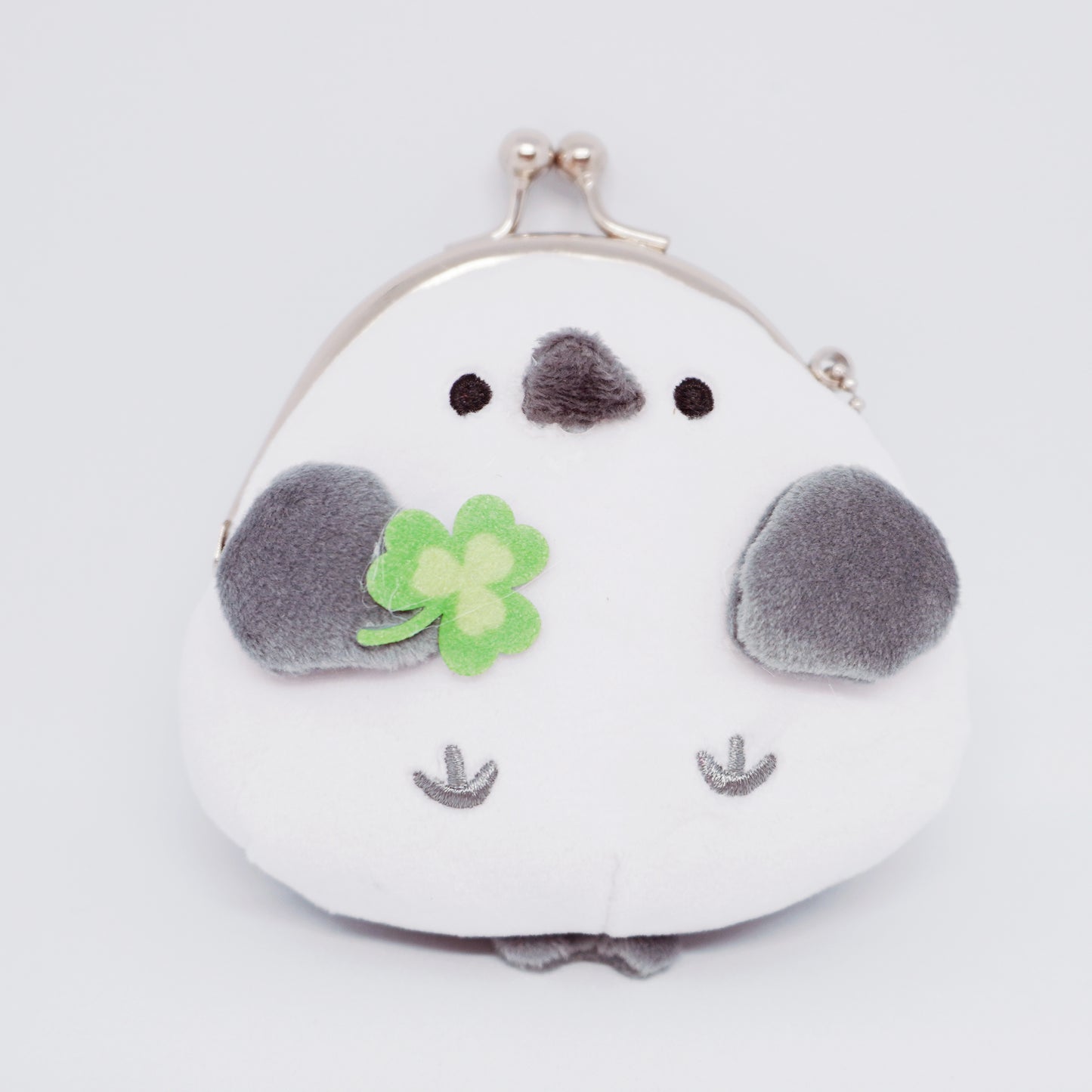 Shimaenaga with Clover Plush Coin Purse with Ball Chain - Crux
