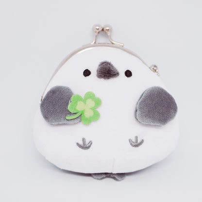 Shimaenaga with Clover Plush Coin Purse with Ball Chain - Crux