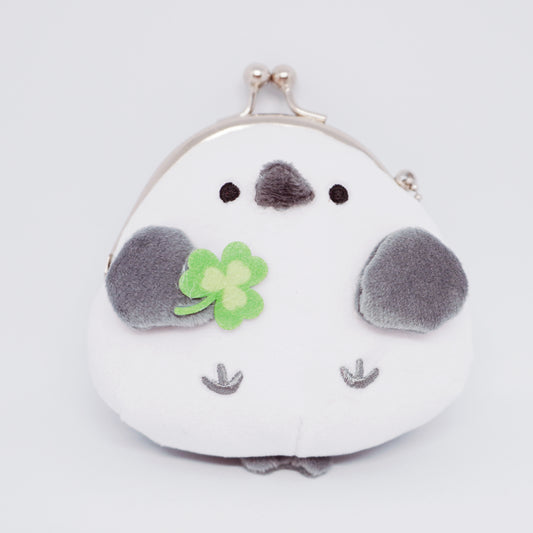 Shimaenaga with Clover Plush Coin Purse with Ball Chain - Crux