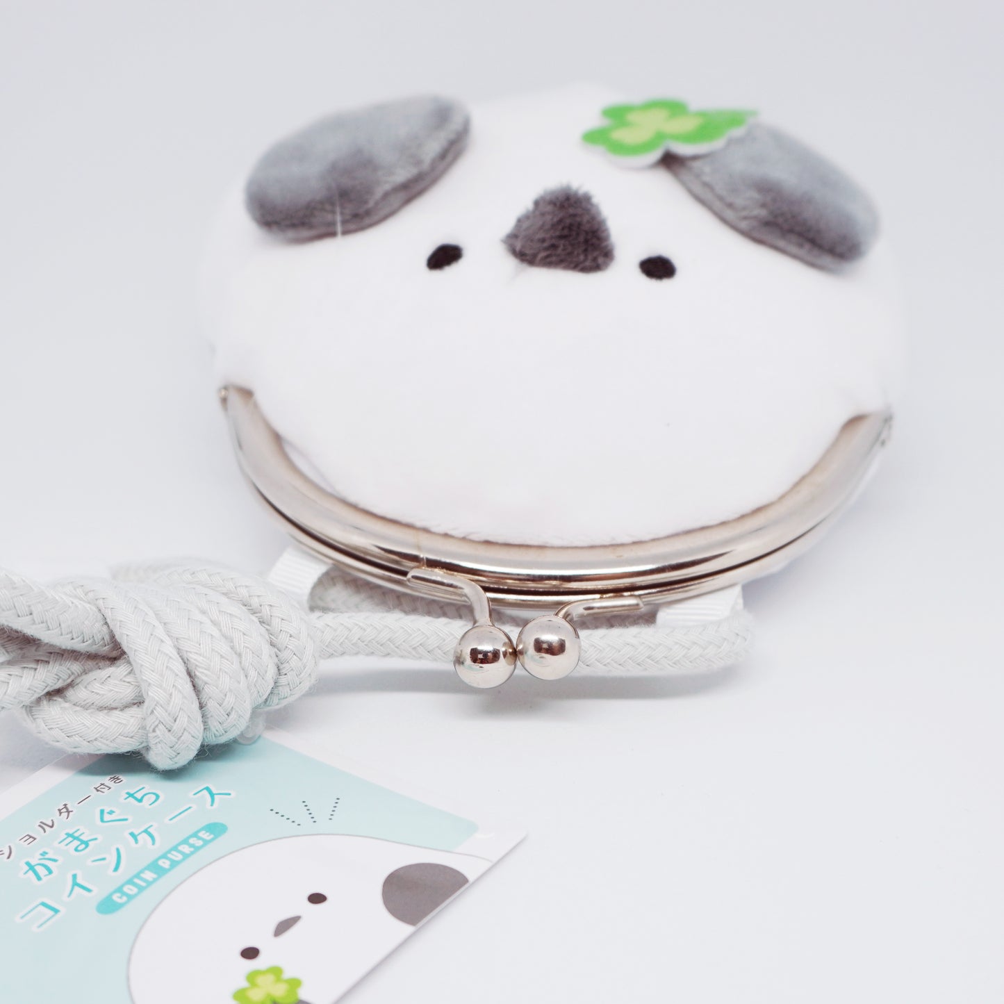Shimaenaga with Clover Plush Coin Purse with Strap - Crux