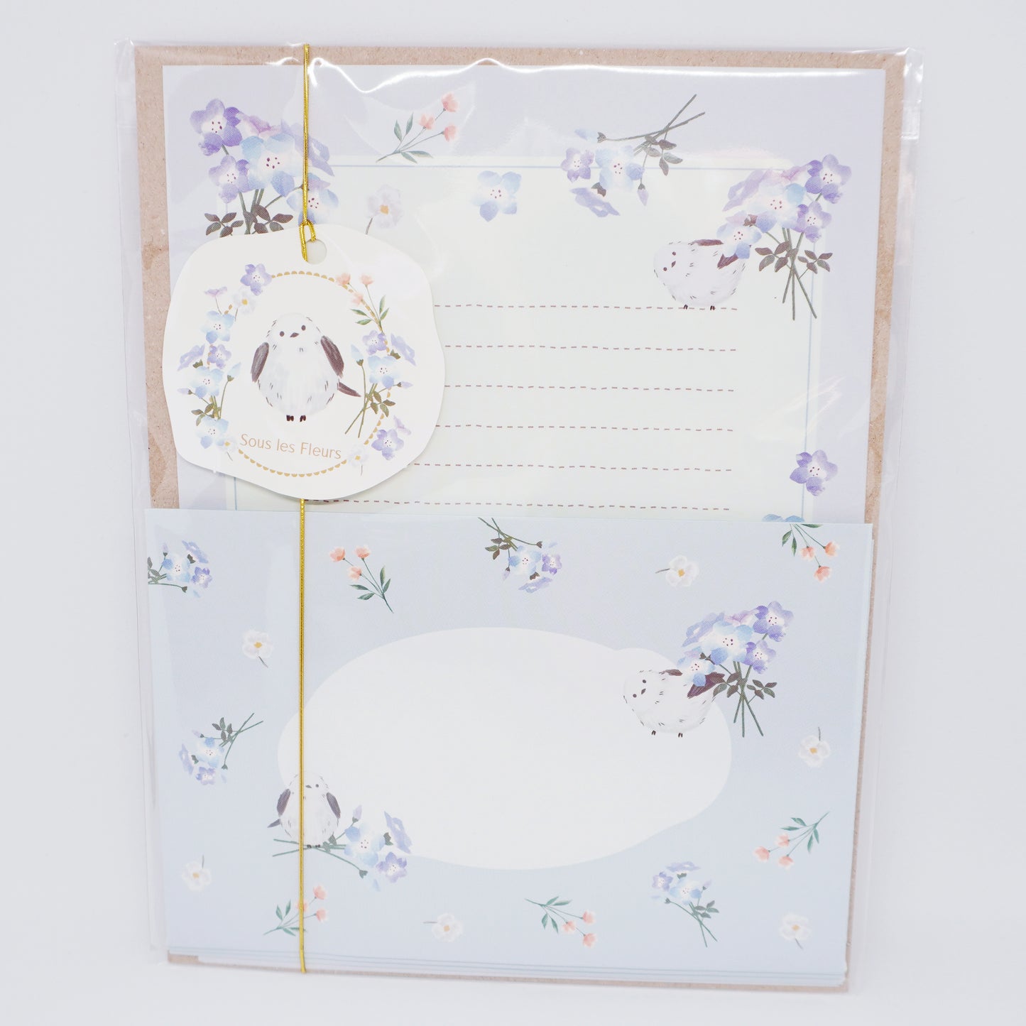 Shimaenaga Blue "Sous les Fleurs" Letter Set - LABCLIP