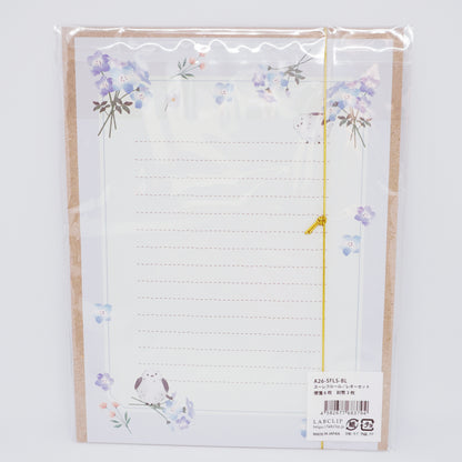 Shimaenaga Blue "Sous les Fleurs" Letter Set - LABCLIP
