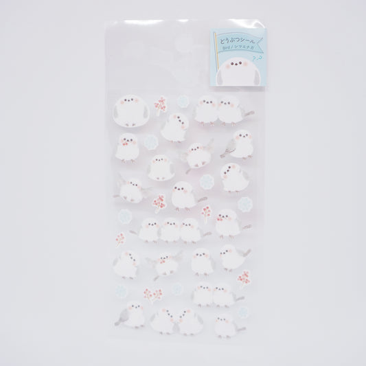 Shimaenaga in Snow Seal Sticker Sheet