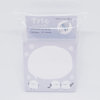 Trio Shimaenaga Blue Sticky Notes - LABCLIP