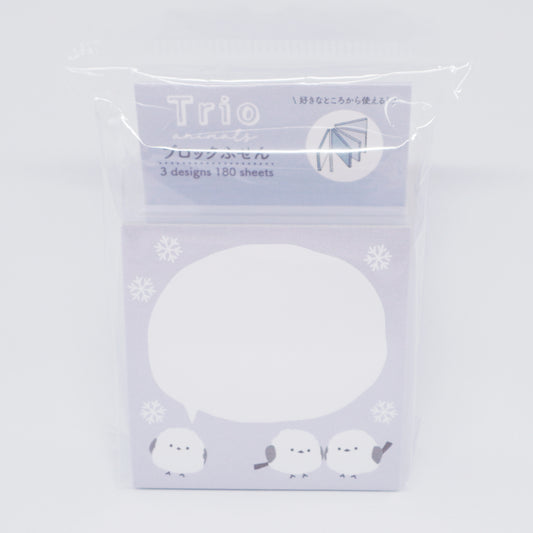 Trio Shimaenaga Blue Sticky Notes - LABCLIP
