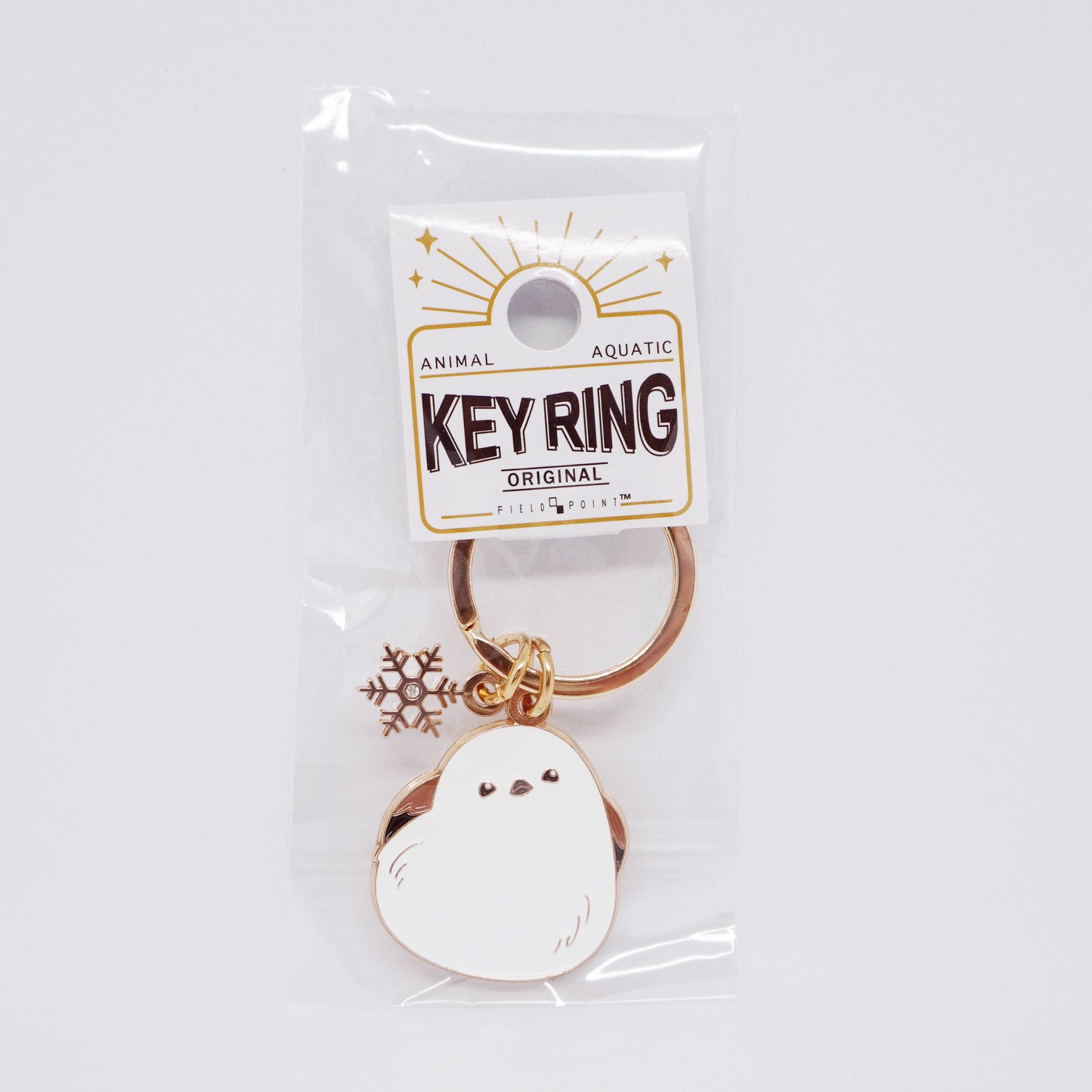 Shimaenaga & Snow Enamel Keychain