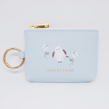 Shimaenaga Blue "Sous les Fleurs" Pass Pouch - LABCLIP