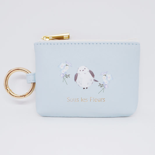 Shimaenaga Blue "Sous les Fleurs" Pass Pouch - LABCLIP
