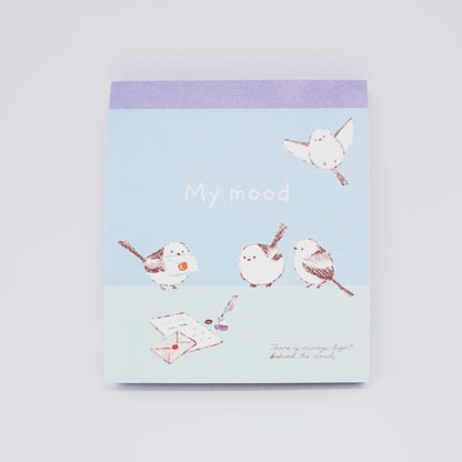 Letter Shimaenaga "My Mood" Blue Memo Pad