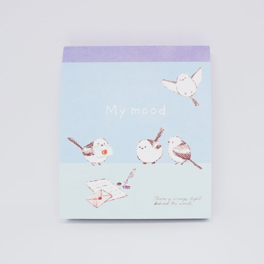 Letter Shimaenaga "My Mood" Blue Memo Pad
