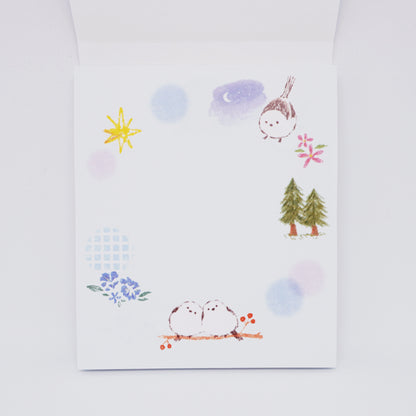 Letter Shimaenaga "My Mood" Blue Memo Pad