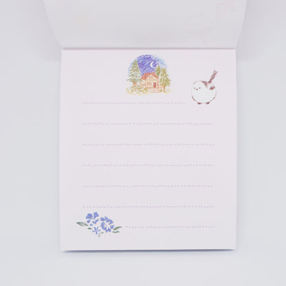 Letter Shimaenaga "My Mood" Blue Memo Pad