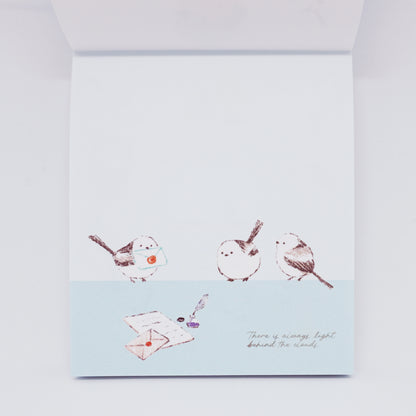 Letter Shimaenaga "My Mood" Blue Memo Pad