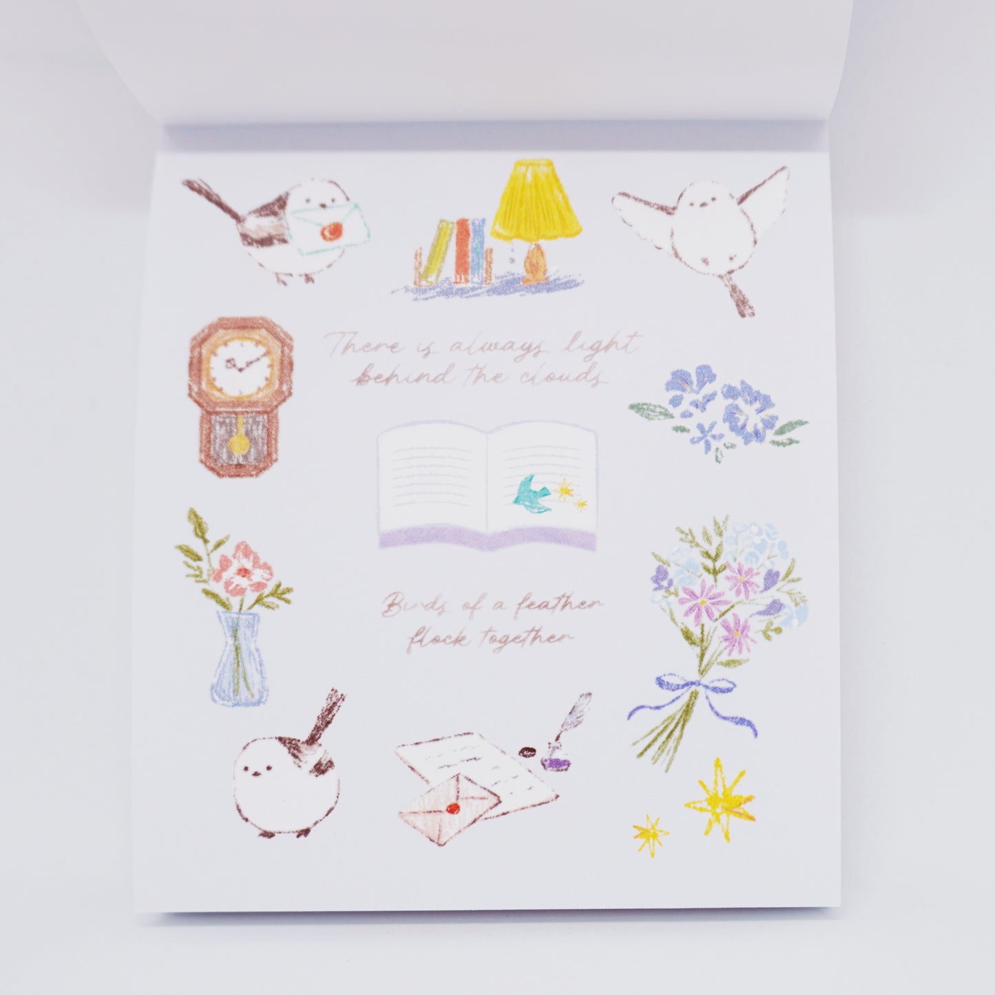 Letter Shimaenaga "My Mood" Blue Memo Pad