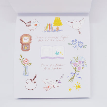 Letter Shimaenaga "My Mood" Blue Memo Pad