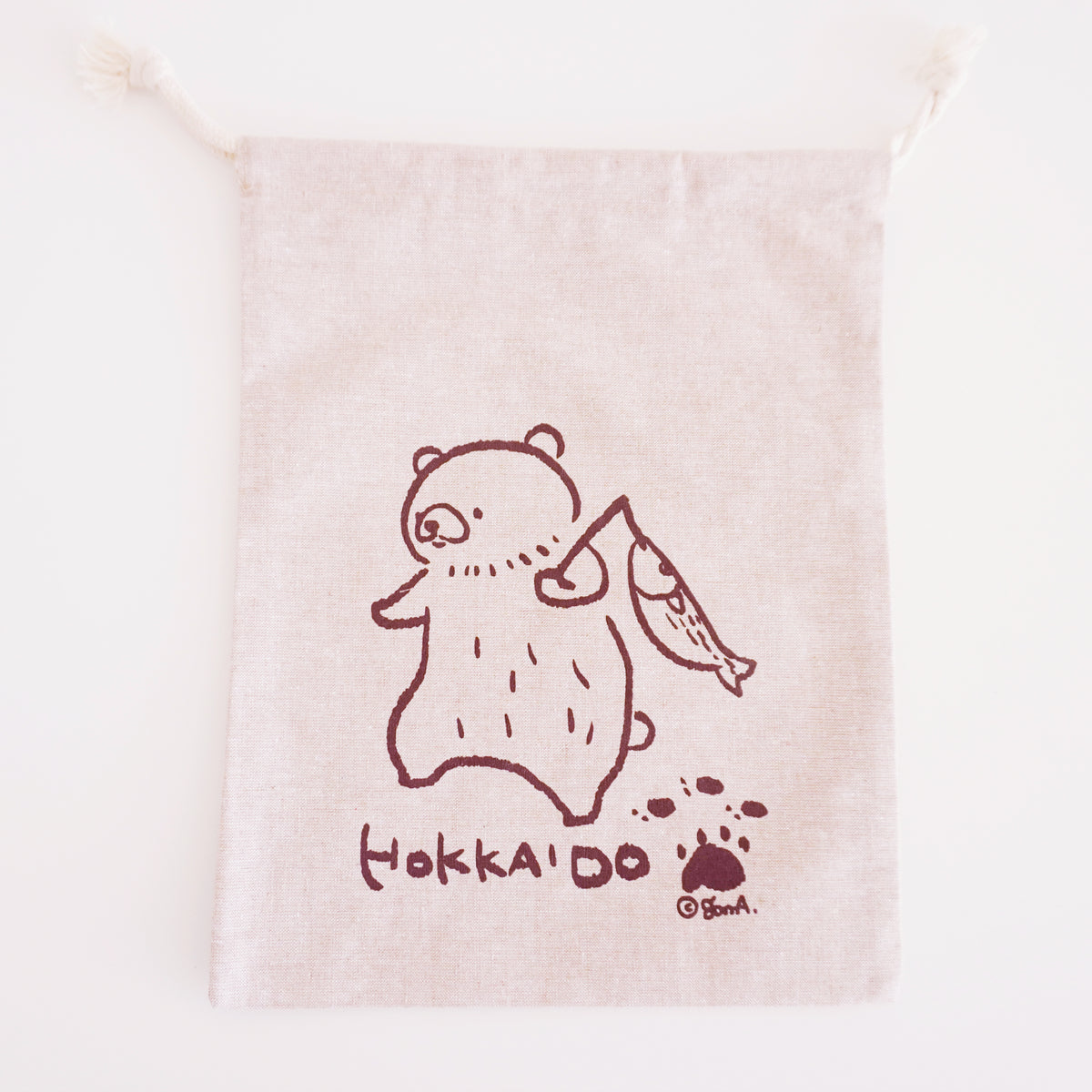 Hokkaido Bear Drawstring Bag - 08. Hokkaido Fishing