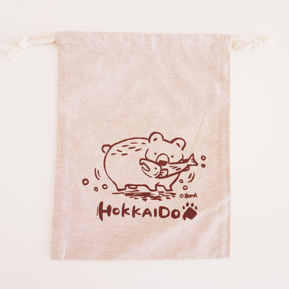 Hokkaido Bear Drawstring Bag - 07. Hokkaido Salmon