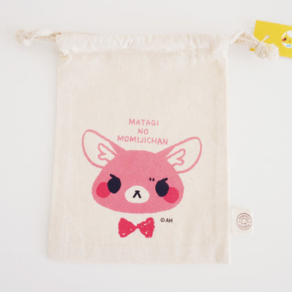 Matagi no Momiji-chan Face Series Drawstring Bag