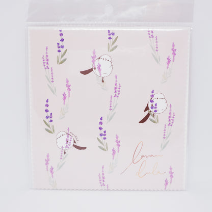 Lavender and Shimaenaga Eyeglass Cleaning Cloth - Piyo Techo