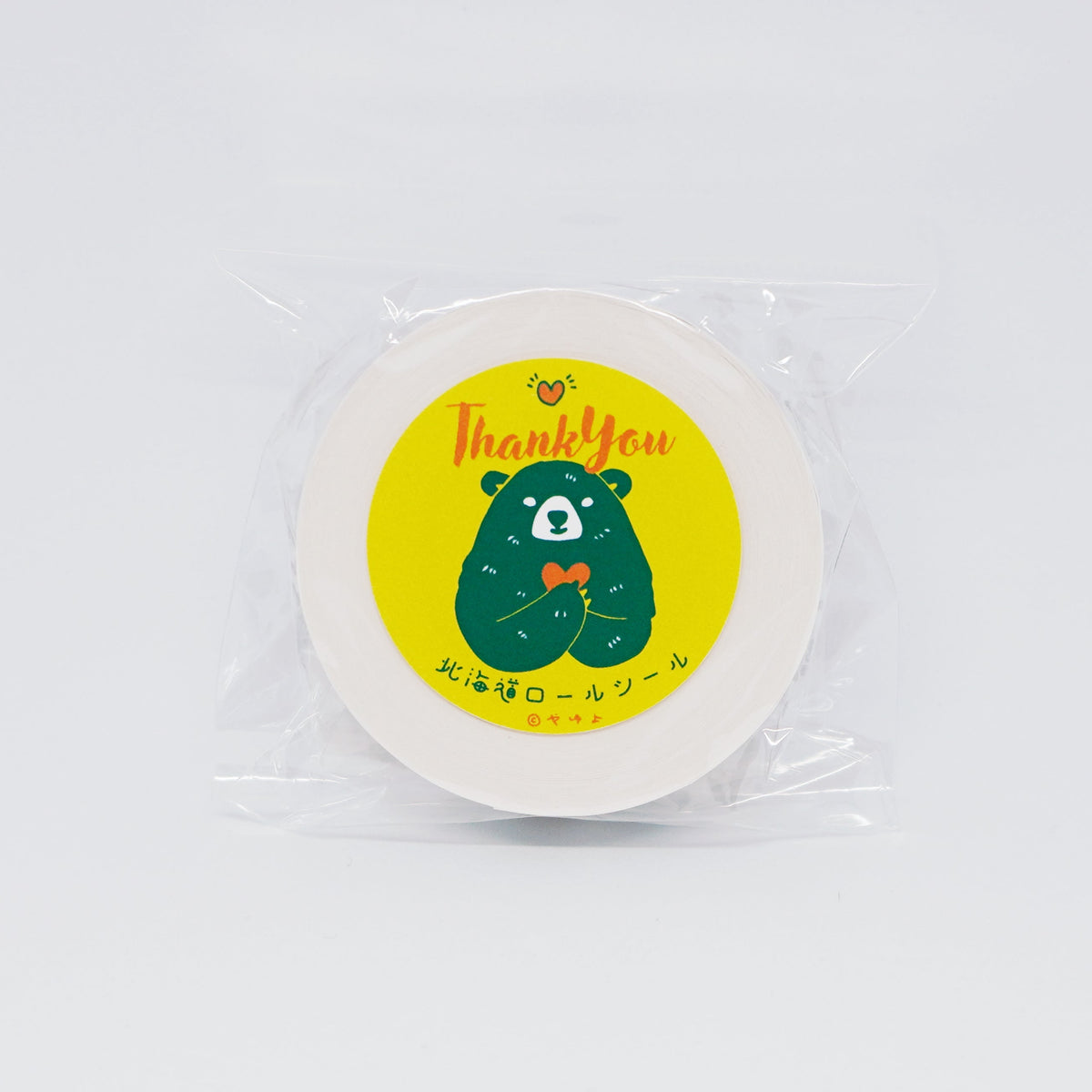 Hokkaido Roll Stickers - [Brown Bear] Thank You Stickers