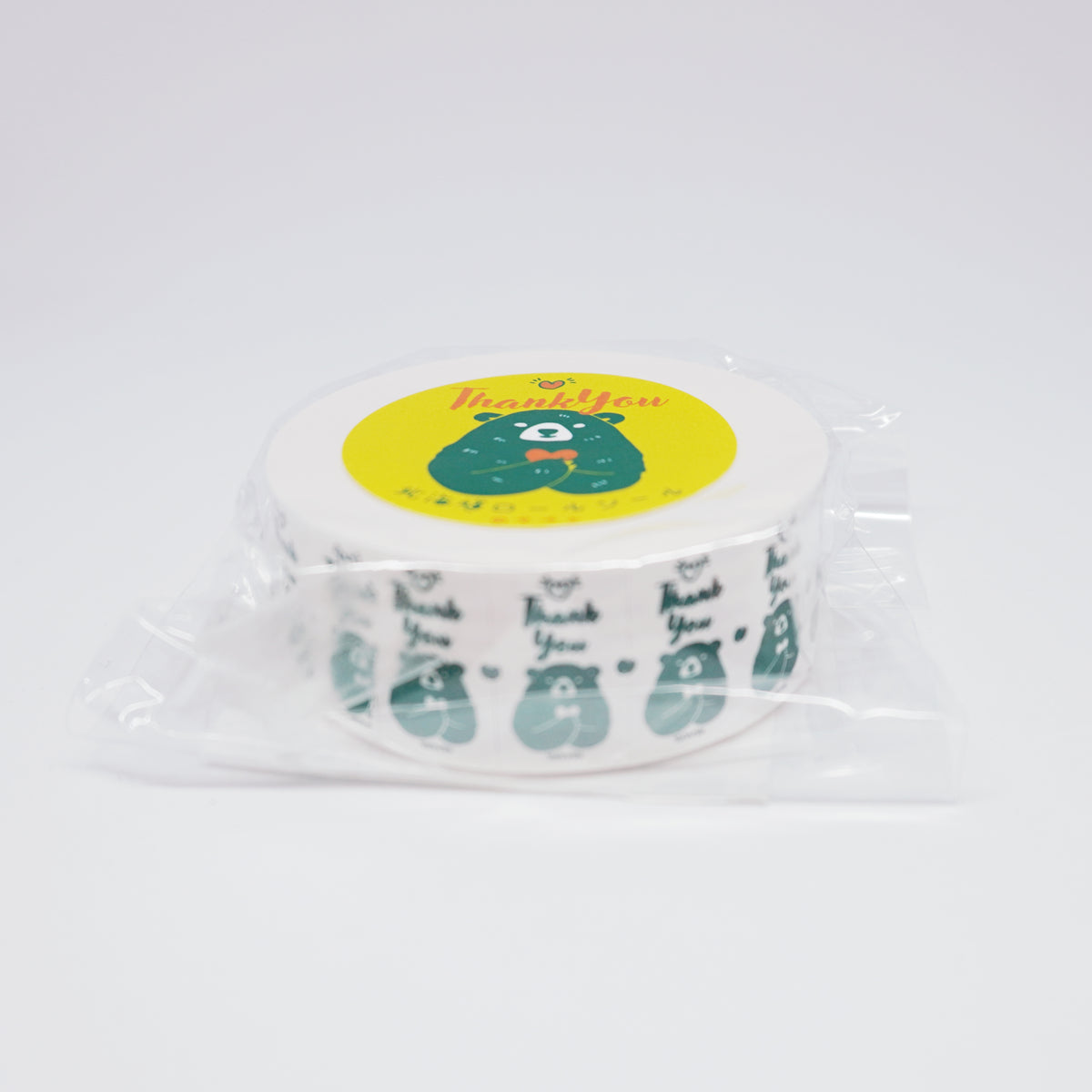 Hokkaido Roll Stickers - [Brown Bear] Thank You Stickers