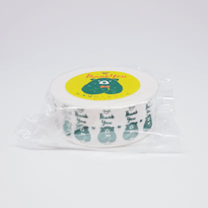 Hokkaido Roll Stickers - [Brown Bear] Thank You Stickers