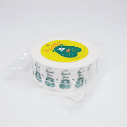 Hokkaido Roll Stickers - [Brown Bear] Thank You Stickers
