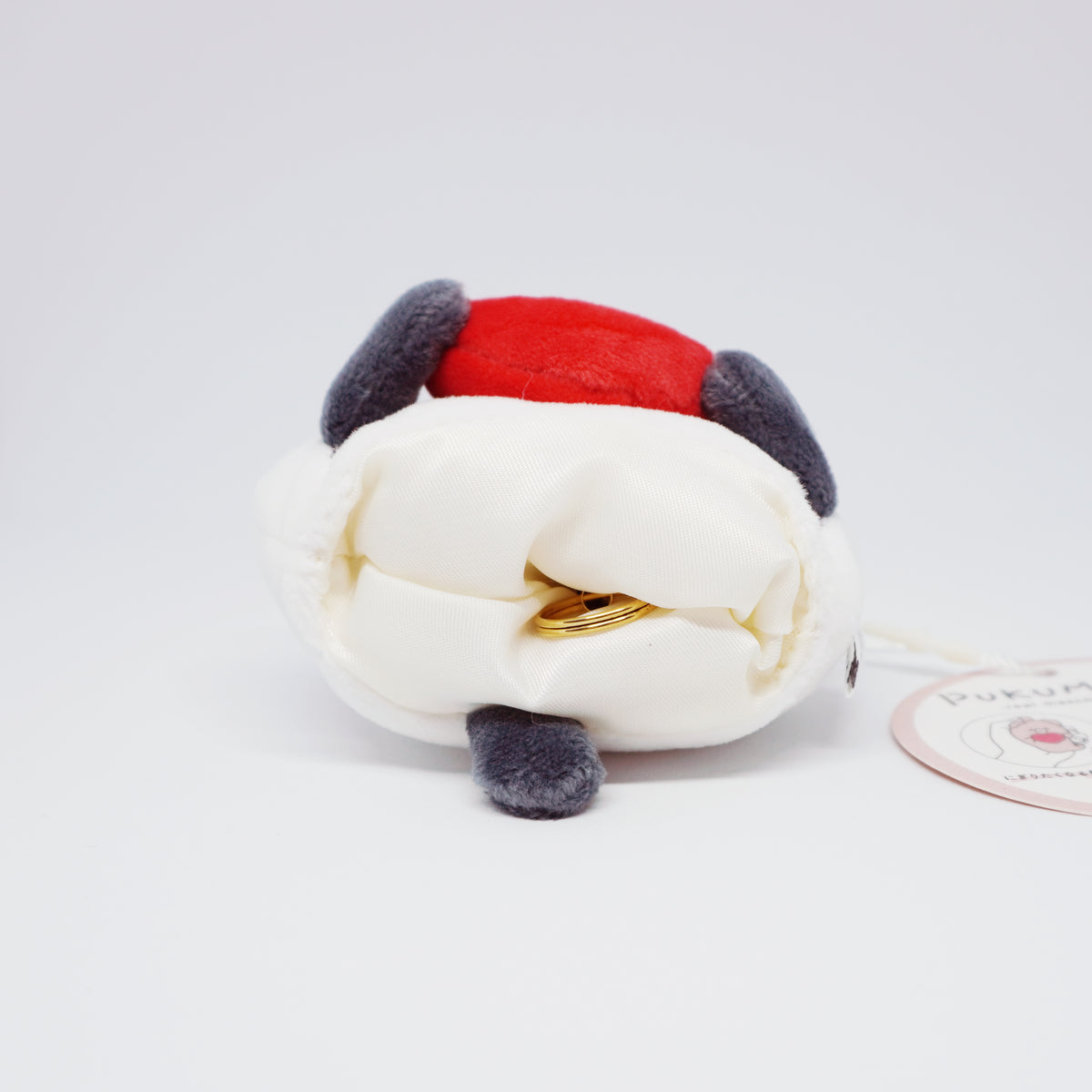 Shimaenaga Plush with Heart Reel Keychain - Pukumaru