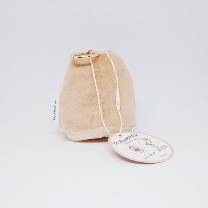 Bear Plush with Heart Reel Keychain - Pukumaru