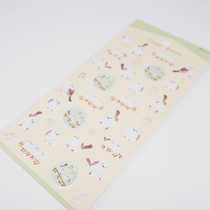 Shimaenaga Resin Sticker