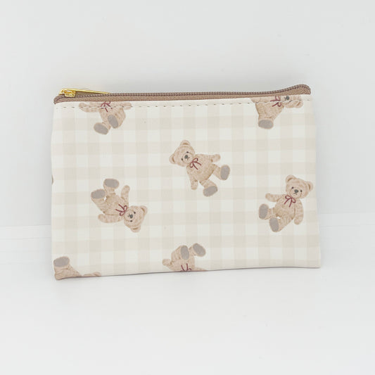 Bear Coin Case - Check Pattern
