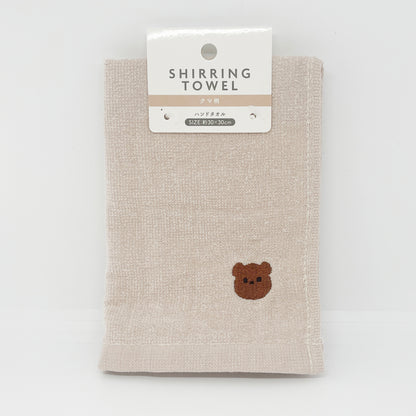 Embroidered Bear Hand Towel