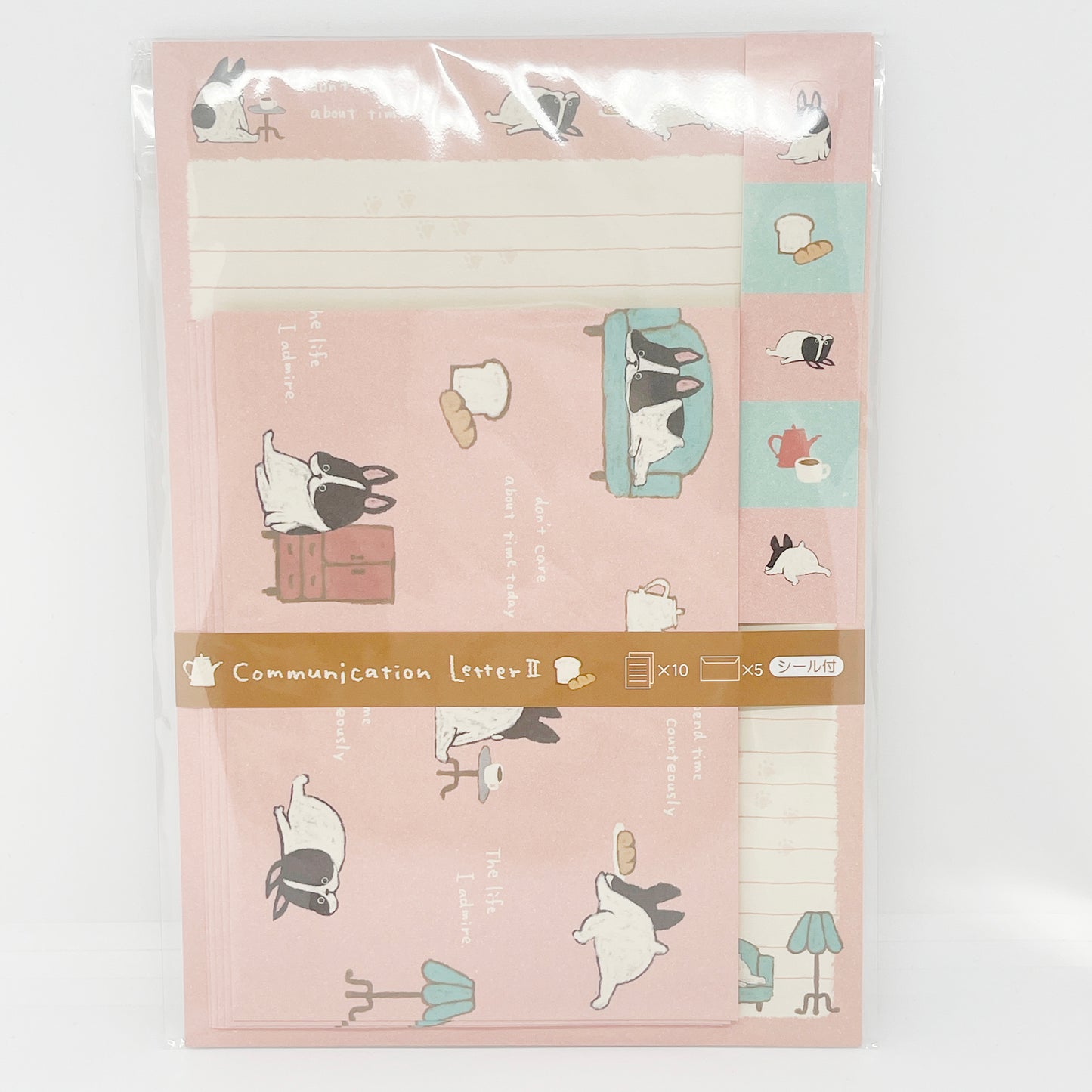 French Bulldog Pink Letter Set
