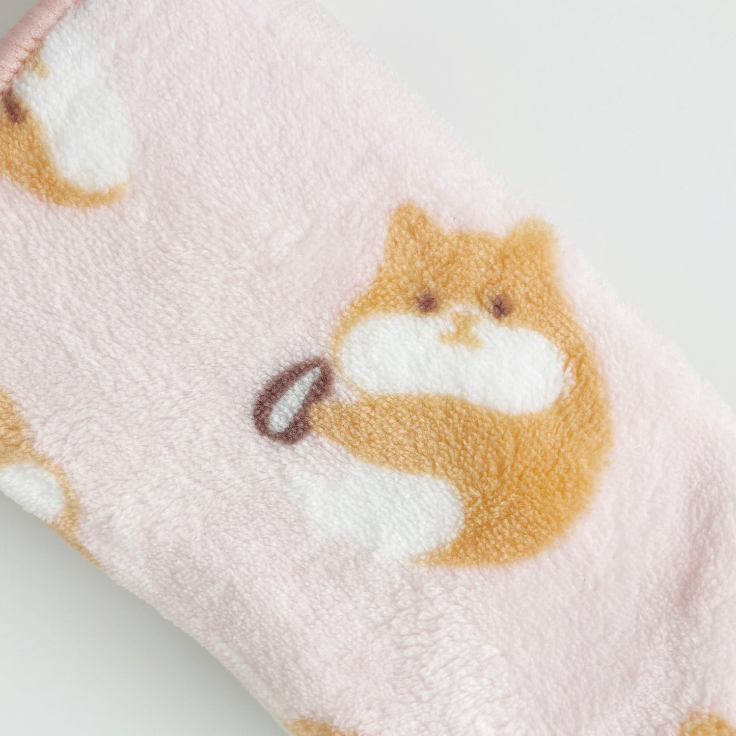 Fluffy Face Towel Pink Hamster Print
