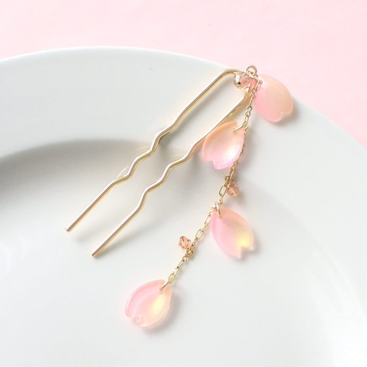 Cherry Blossom Trailing Petal Hair Pin Ornament